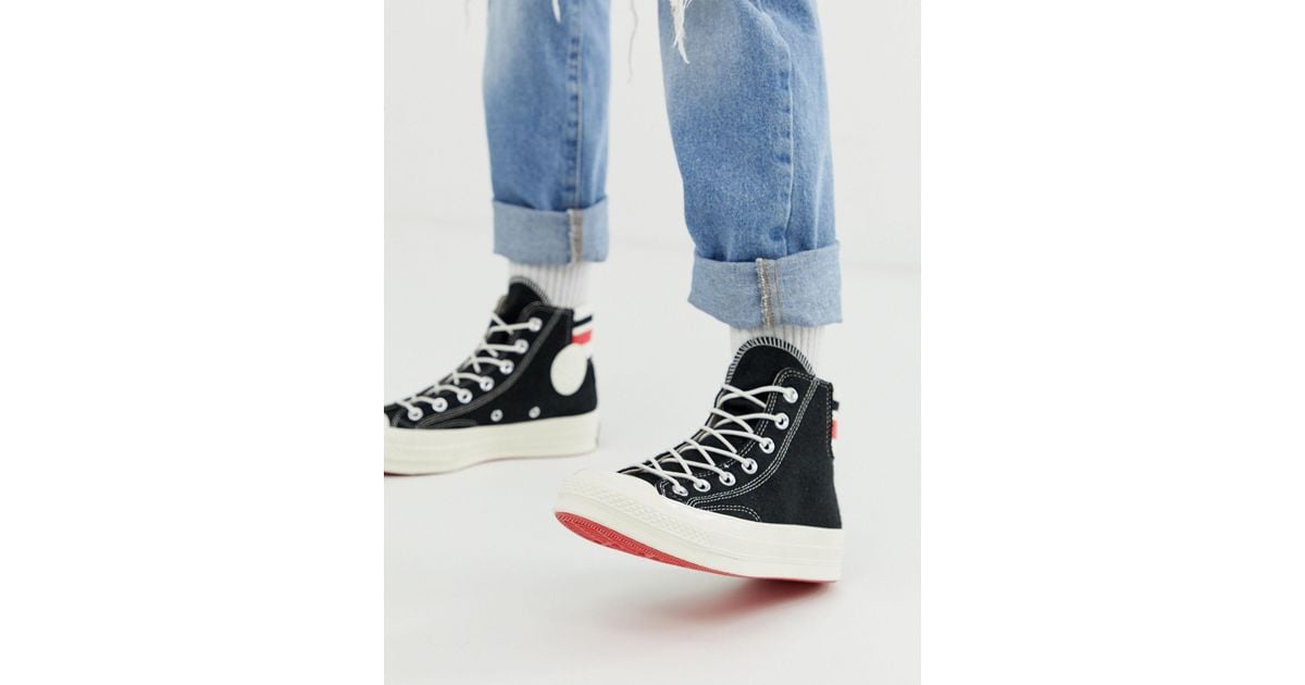 Converse Women's Black Chuck '70 Hi Meet 80's Sneakers