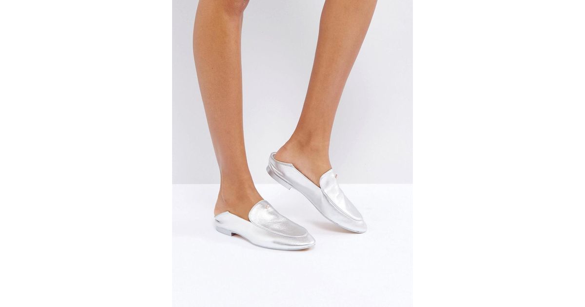 Ted Baker Leather Buijana Silver Slip 