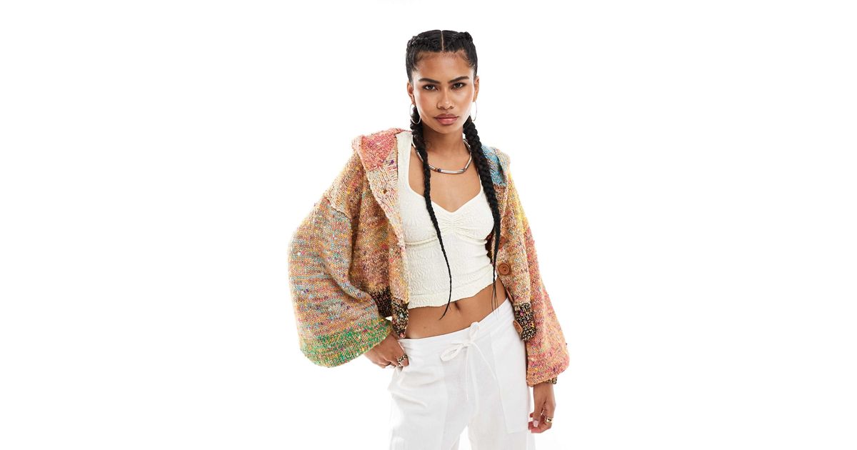 Free people hooded cardigan online
