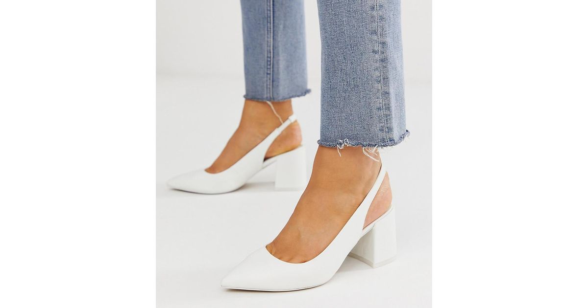 White slingbacks sales