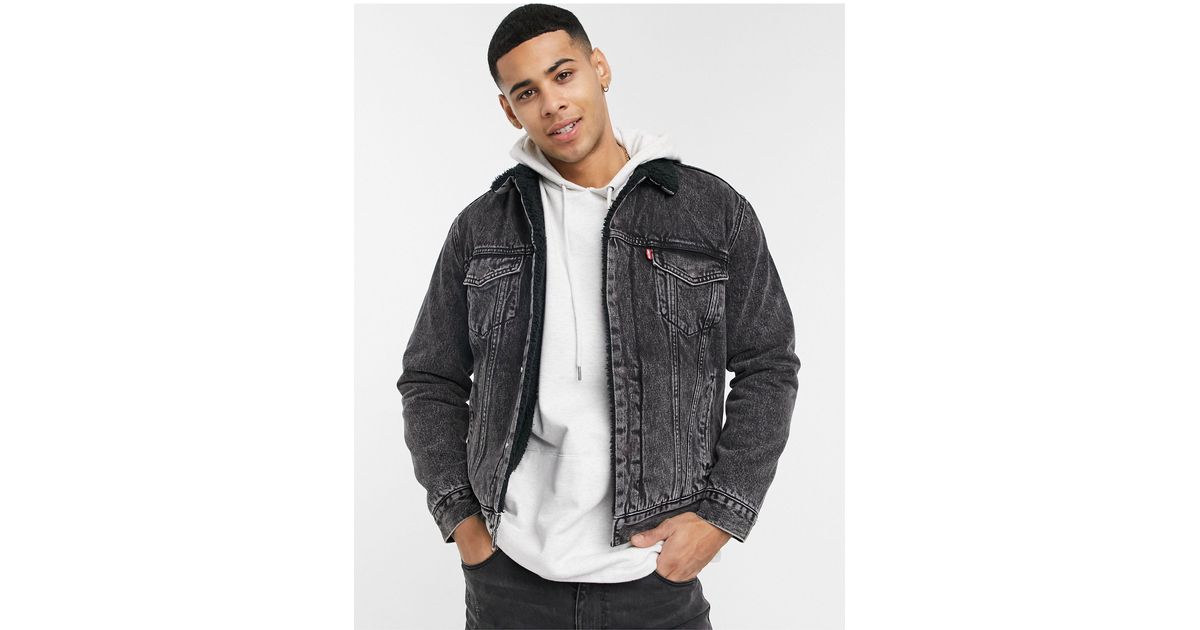 Cazadora borrego LEVI'S negra – status jeans vaqueros