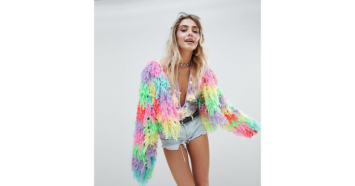 pink shaggy cardigan