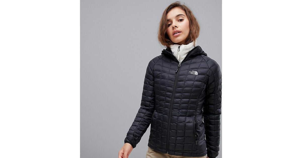 the north face black thermoball hooded jacket