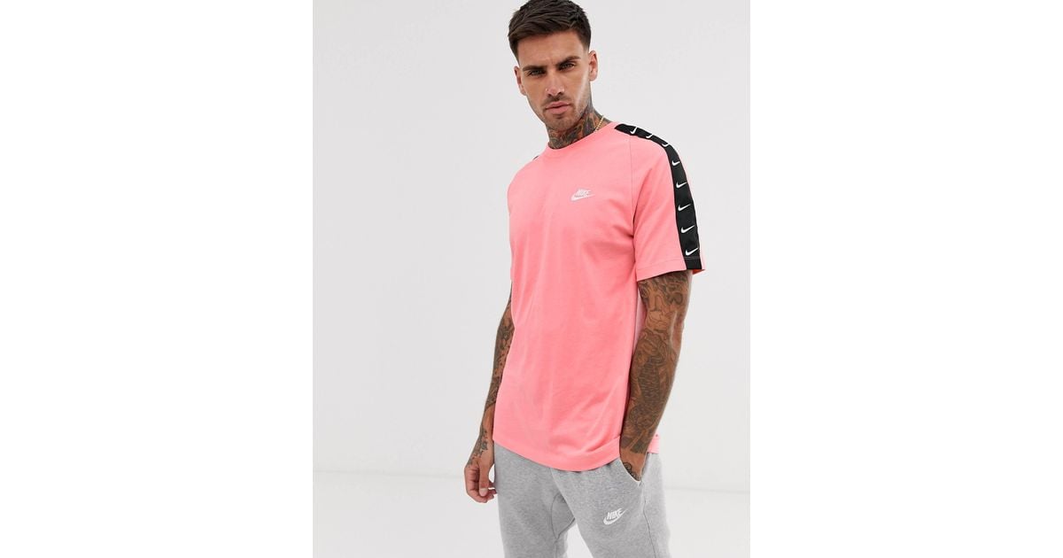 Reacondicionamiento Aislar emoción Camiseta rosa con cinta del logo Nike de hombre de color Rosa | Lyst