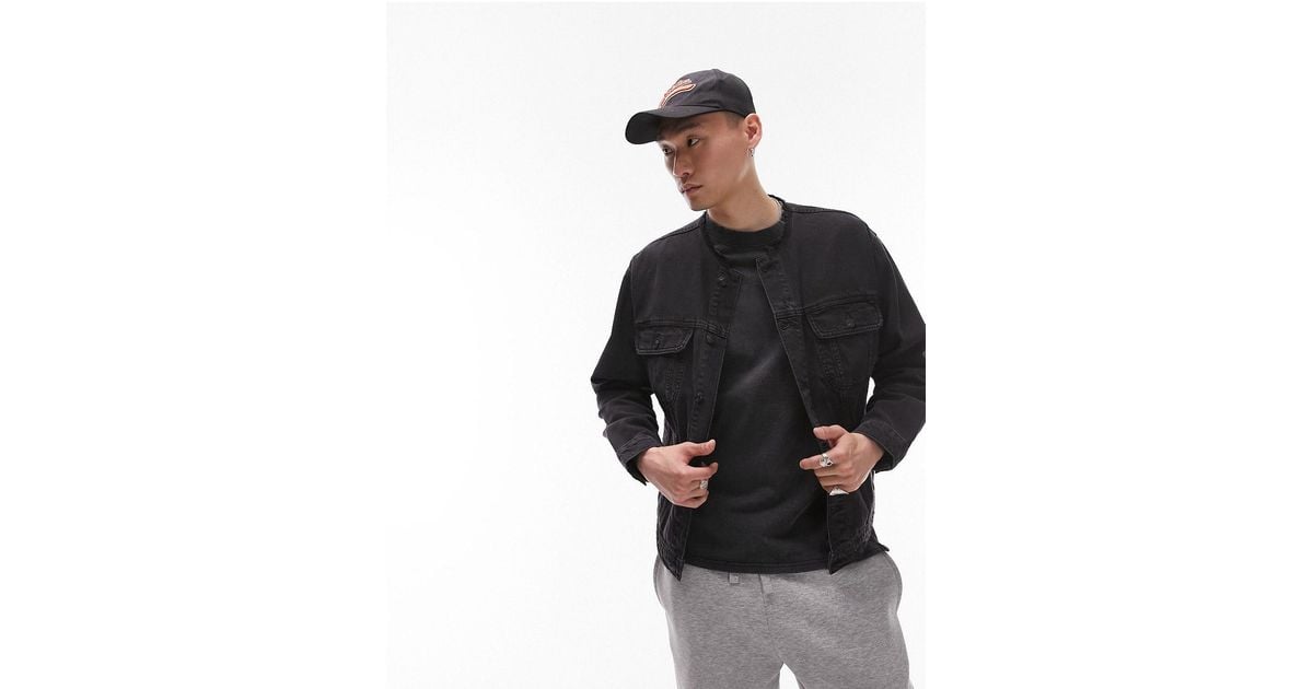 Topman oversized denim jacket sales
