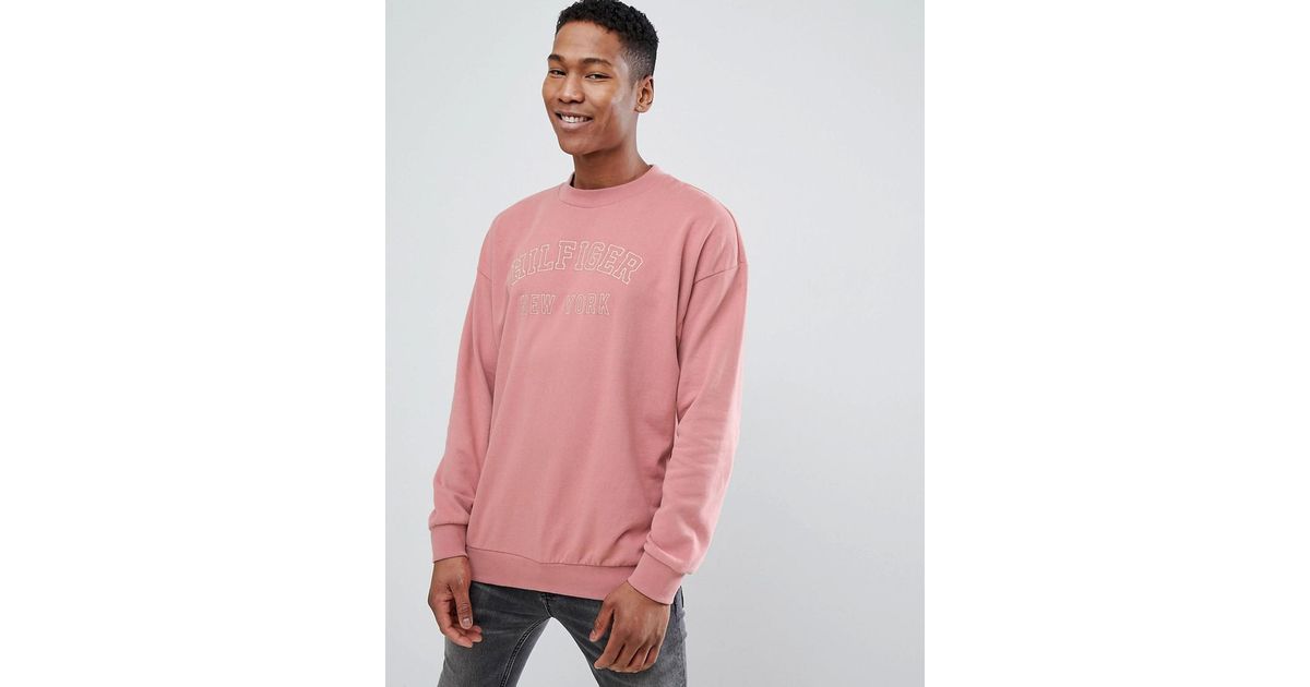 pink hilfiger sweatshirt