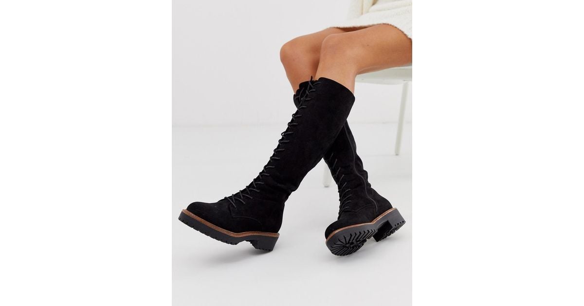 Wide Fit Asos Design Courtney Chunky Asos Boots Online Knee High