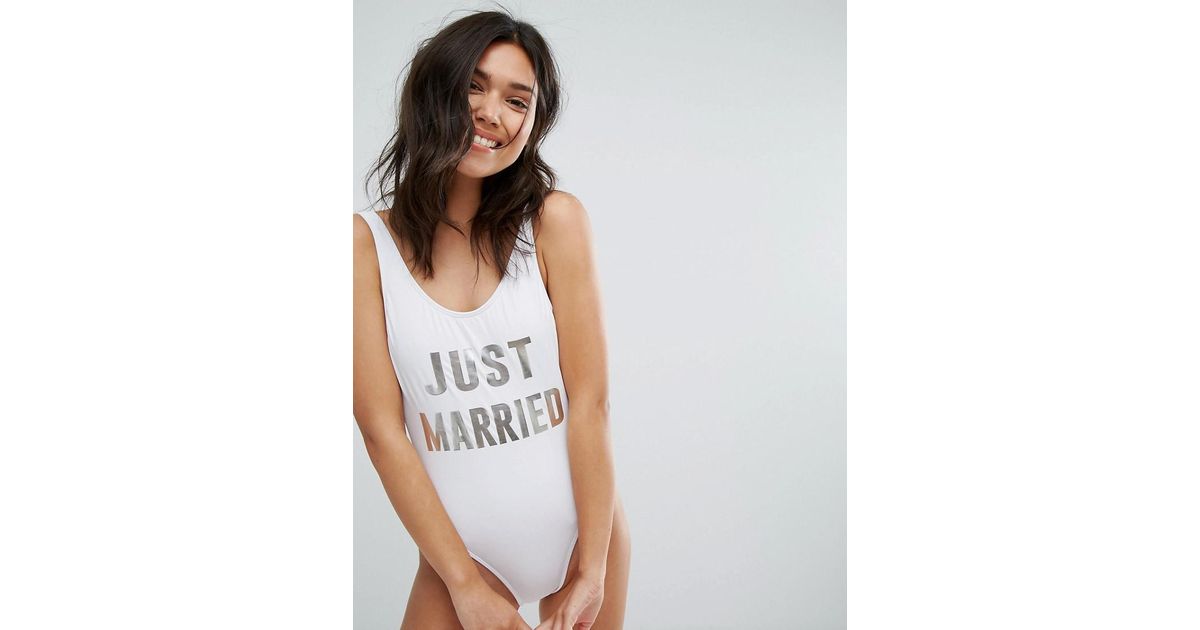 just married swimsuit