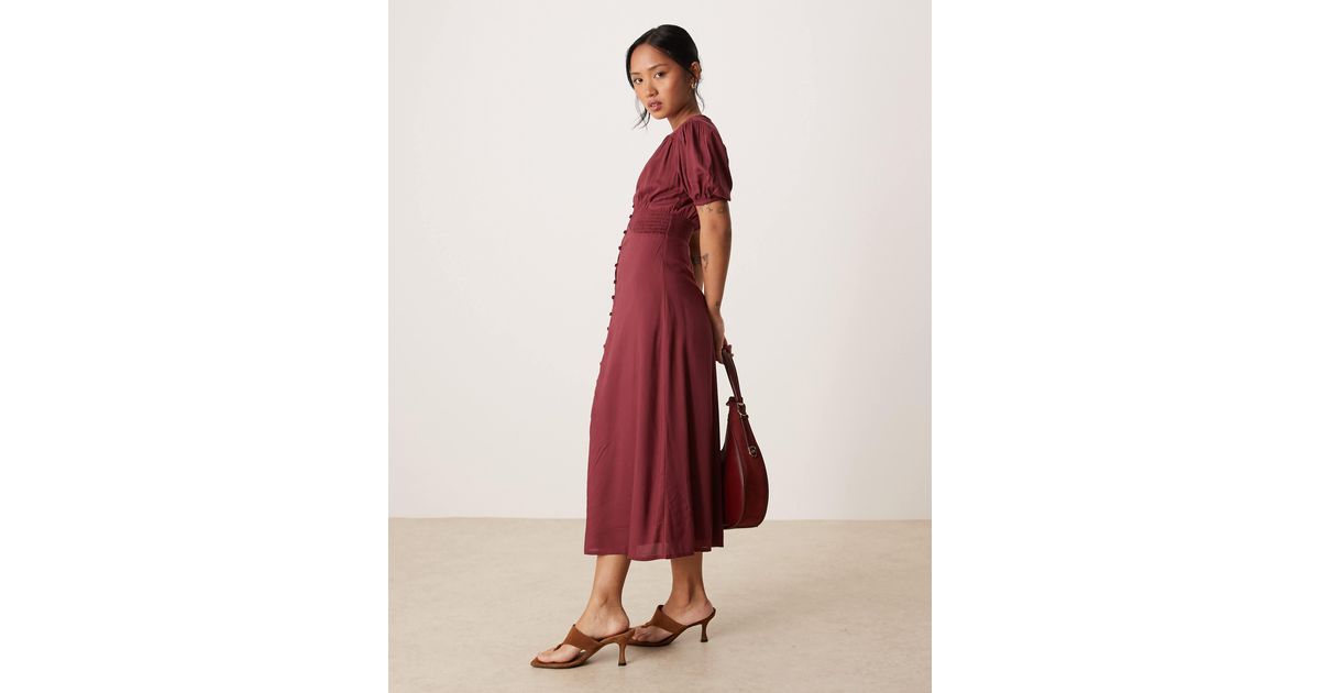 burgundy satin lucinda midi dress Burgundy Satin Allura Midi Dress