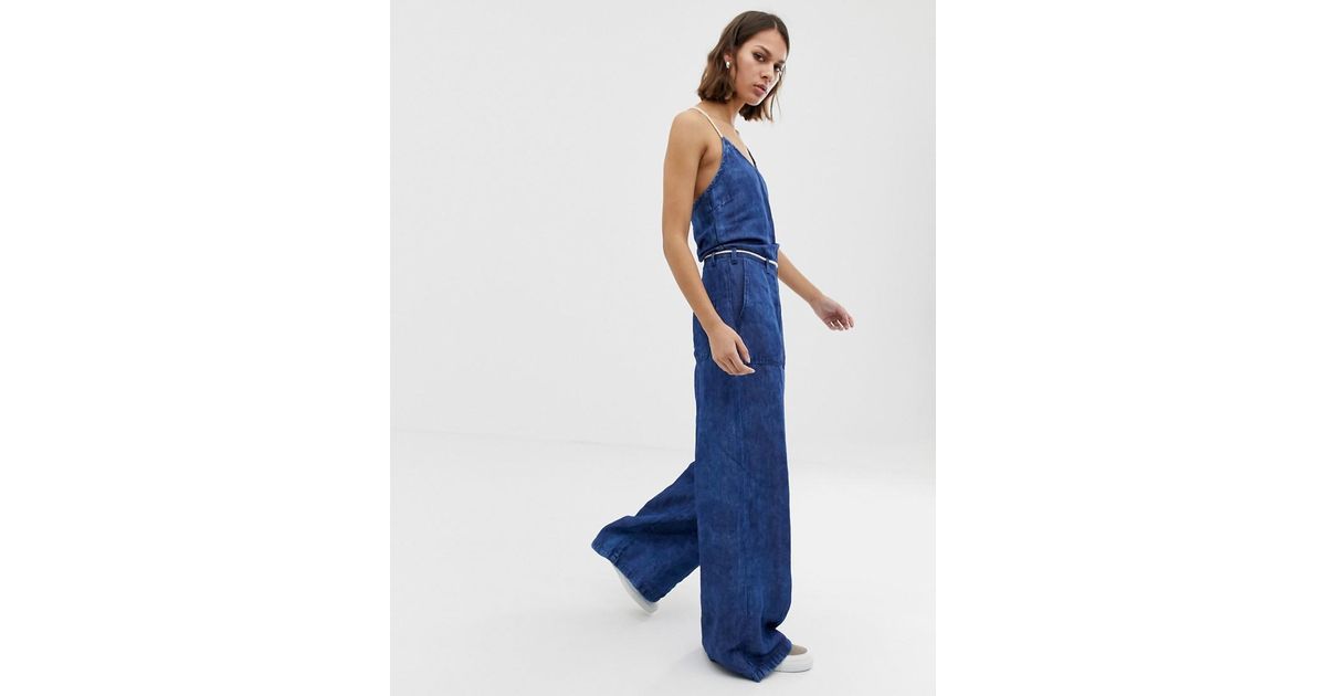 pepe jeans denim jumpsuit