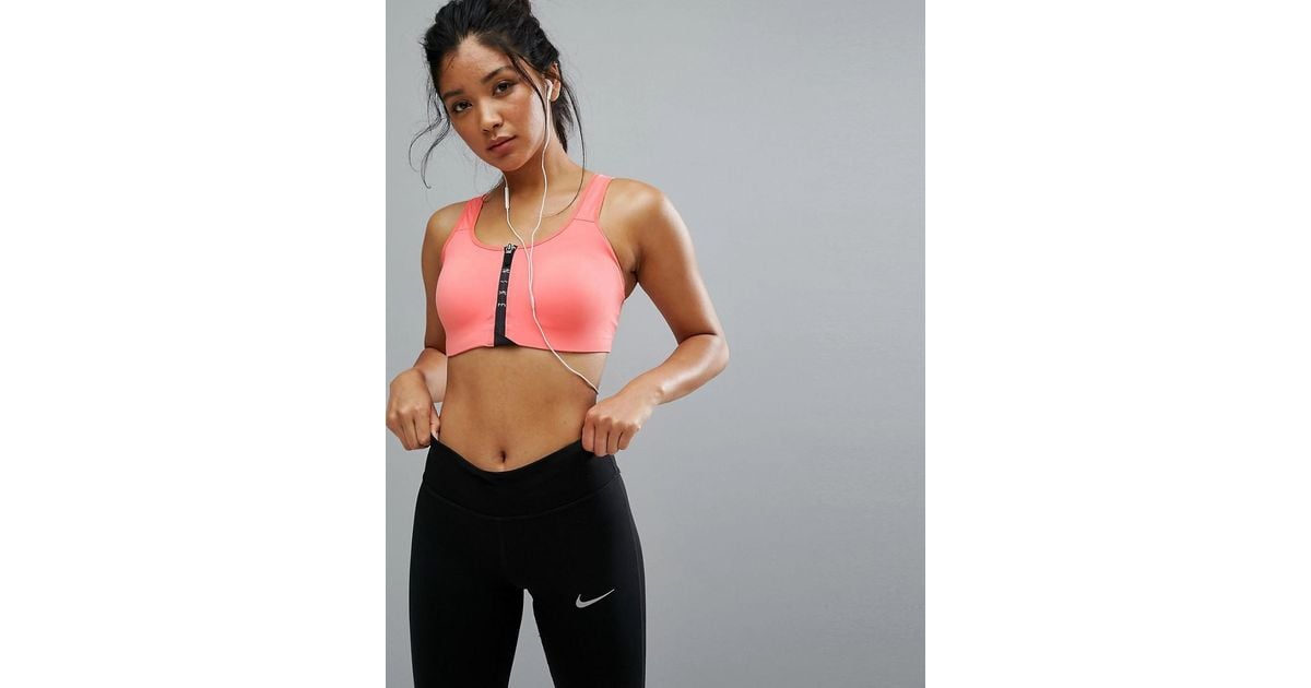 nike pro zip bra