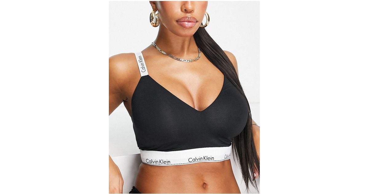 Calvin Klein QF4936 Bold Accents Lightly Lined Bralette (black S