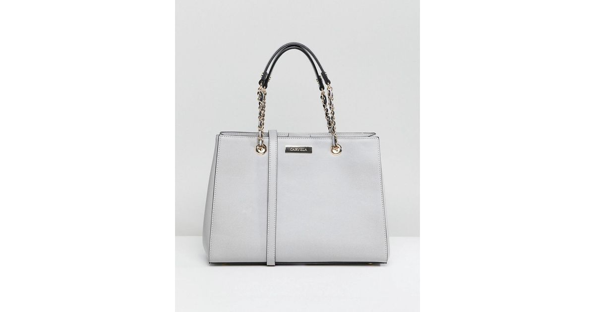 carvela chain tote bag