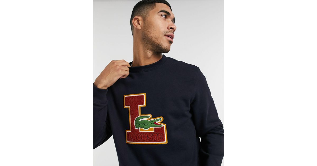 Lacoste collegiate sweatshirt hotsell