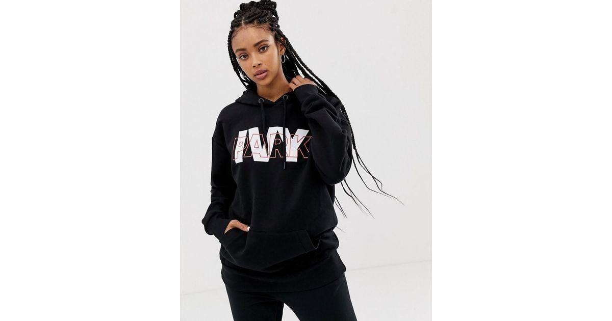 ivy park layer logo overhead hoodie