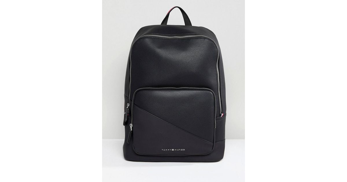 hilfiger leather backpack