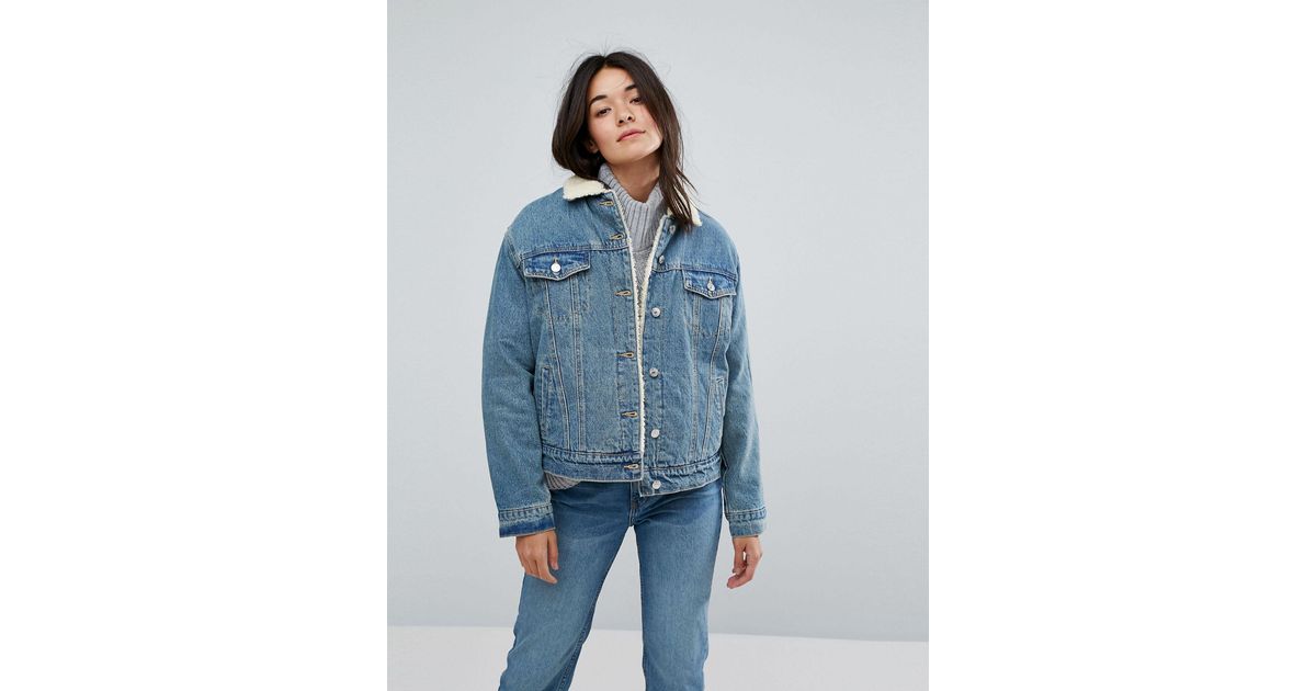 oversized denim jacket pull and bear