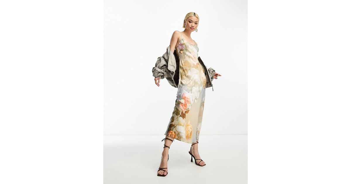 all saints bryony rosalia midi dress ALLSAINTS Bryony Rosalie Floral Midi Slip Dress