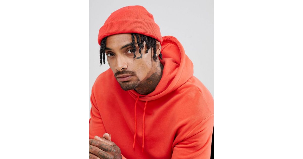 red mini fisherman beanie