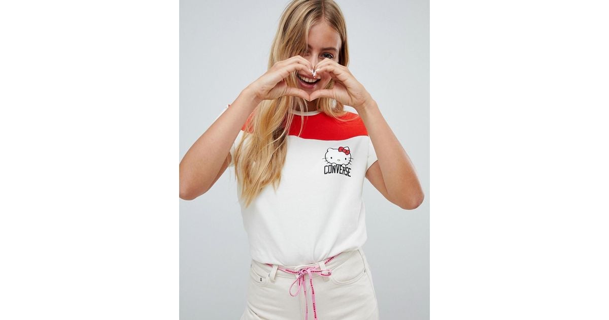 Converse X Hello Kitty Football T-shirt | Lyst Canada
