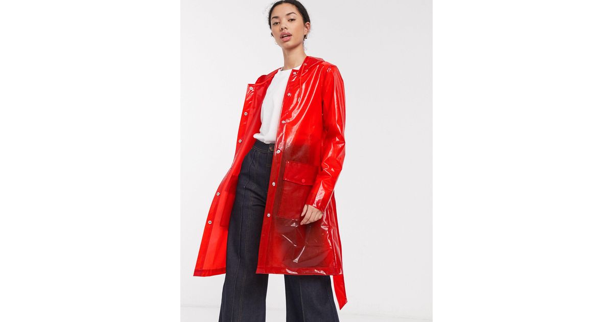 Rains transparent belt jacket sale