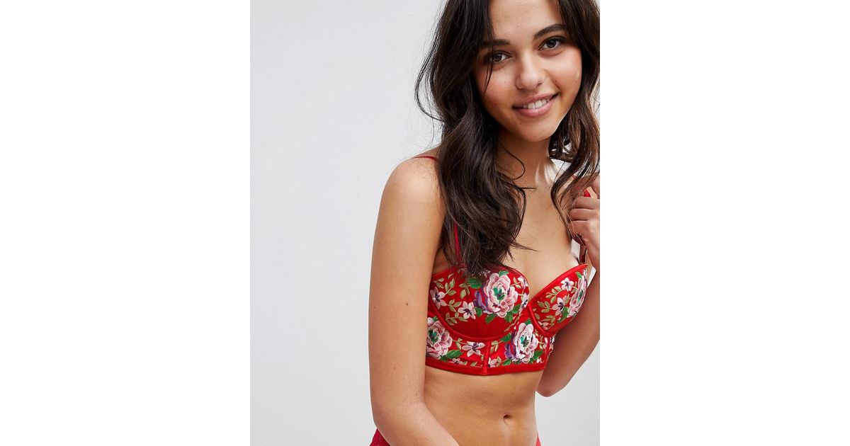 Ann Summers Embroidered Rose Bralette - Lyst