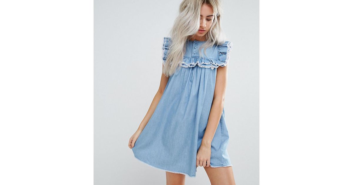 denim smock dress