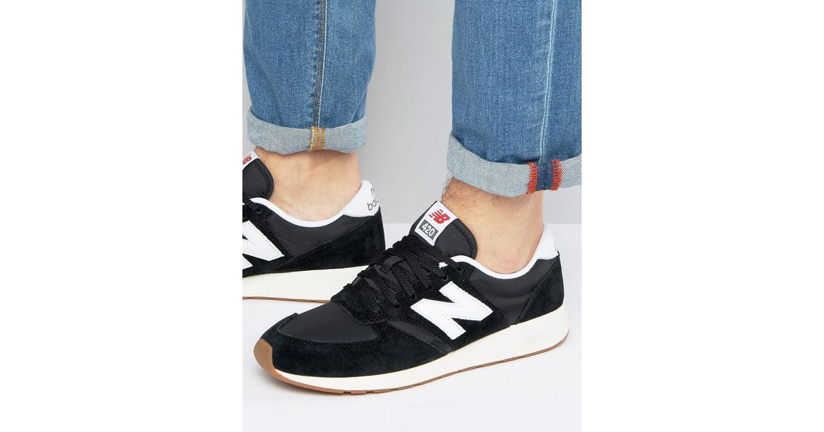 Suede 70s Running 420 Trainers In Black 