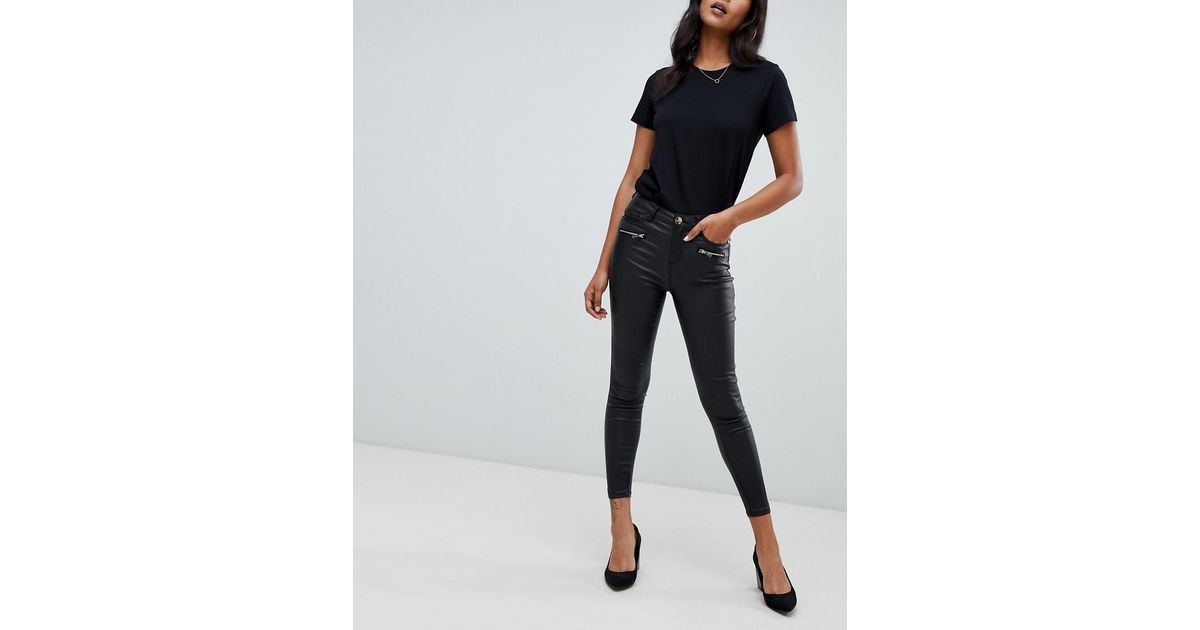 lipsy super stretch zip skinny jeans