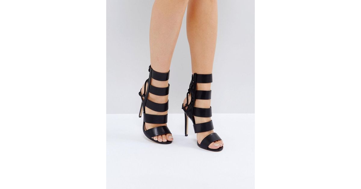 aldo black strap heels