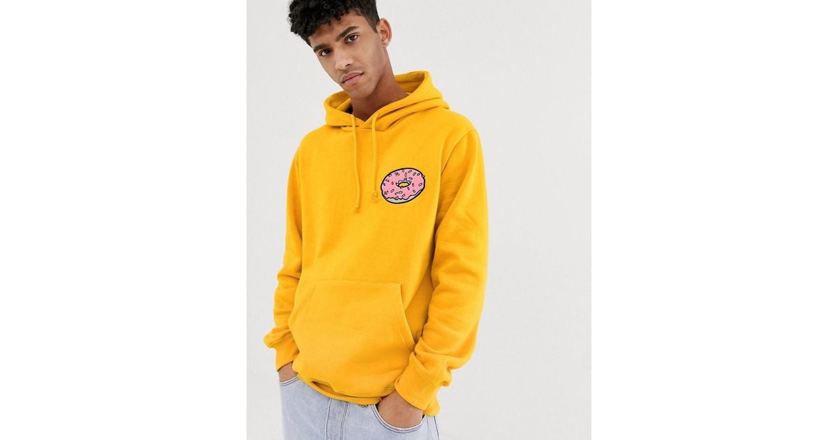 Pull&Bear Homer Simpson Hoodie In Yellow for Men | Lyst