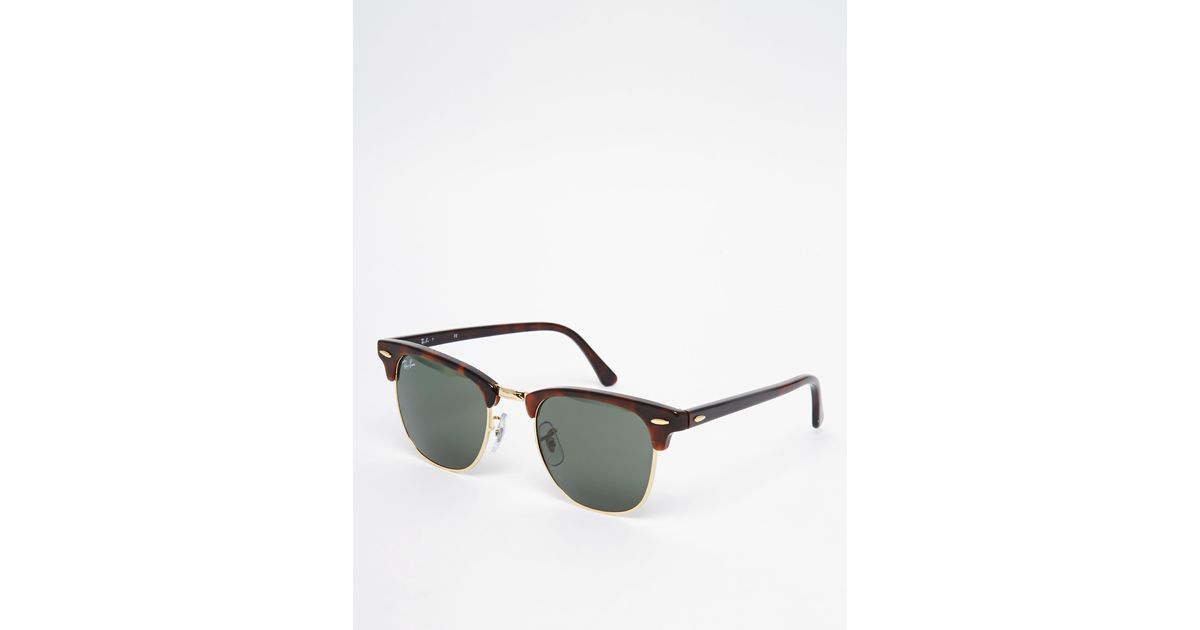 Ray Ban Clubmaster Sunglasses With Brown Frame 0rb3016 W0366 49 Lyst
