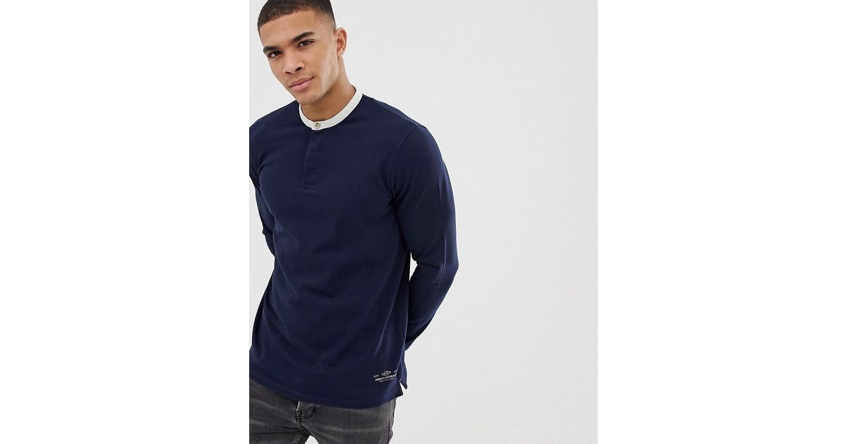 navy grandad t shirt