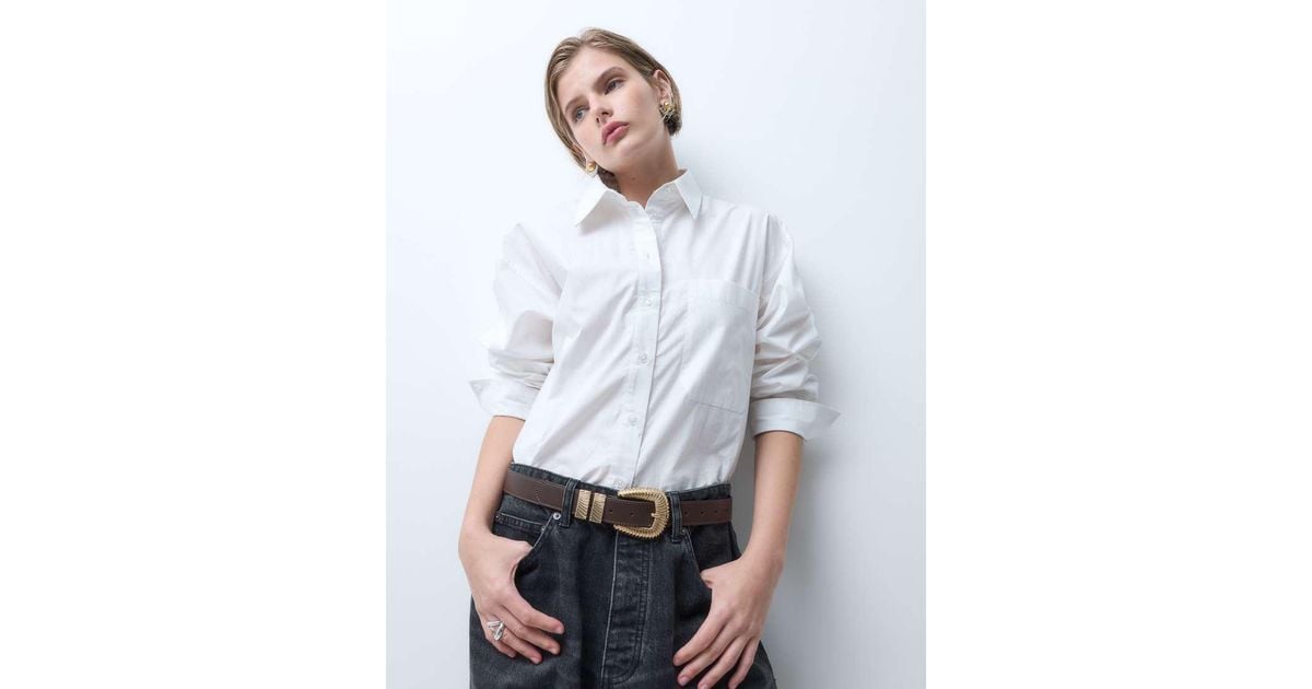 ASOS Textured Multi Keeper Belt in White | Lyst UK
