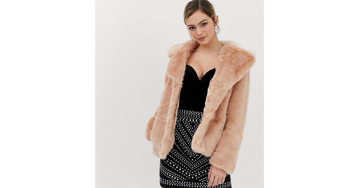 oasis pink fur jacket