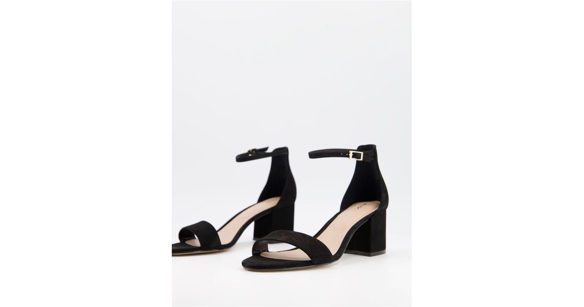 Sandalias Tiras Negras Tacon Medio Sandalias Negras Con Tacón