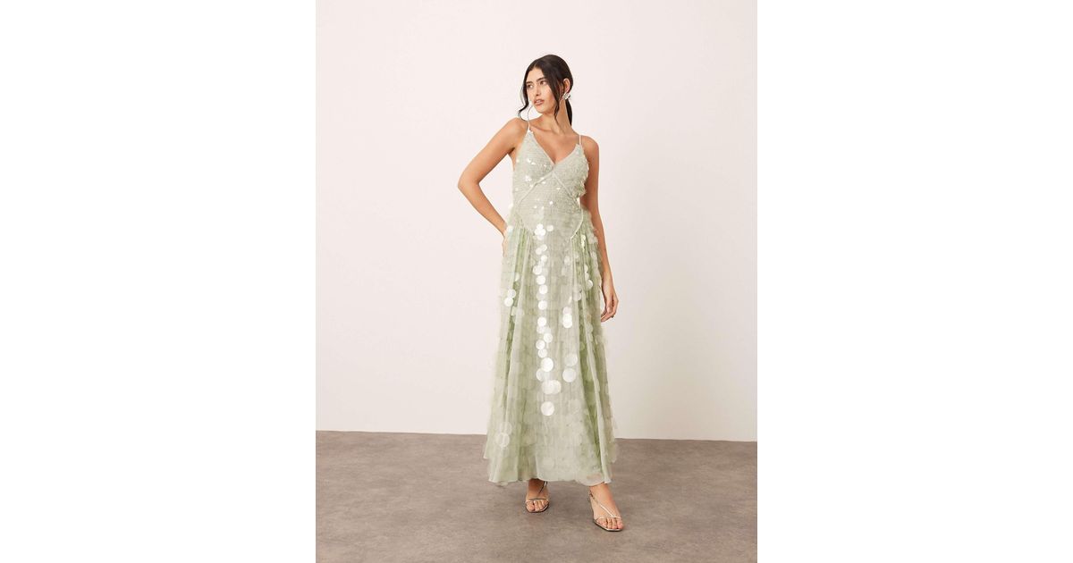 green emerald velvet dress Baltic Born Womens Muse Sequin Maxi Dress | Emerald