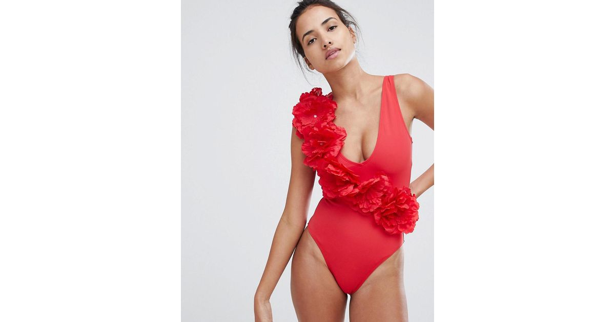 3d flower swimsuit