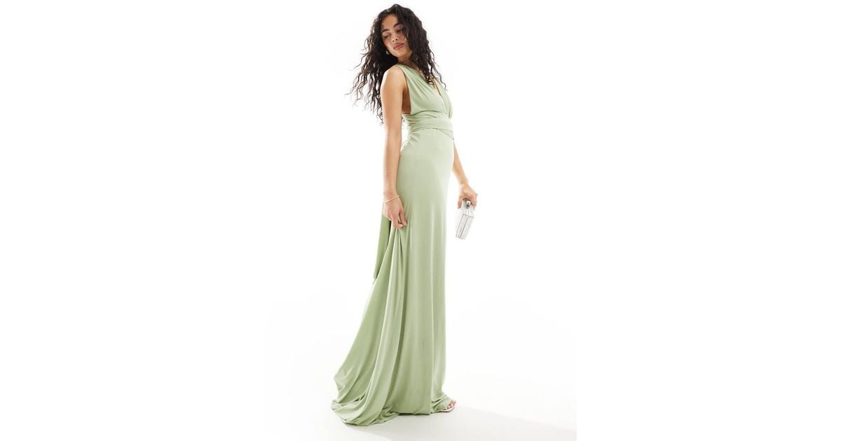 TFNC London Bridesmaids Multiway Maxi Dress in Green Lyst UK