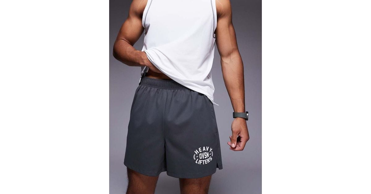 4505 Heavy Lifting Graphic Training Shorts With Zip Pockets in