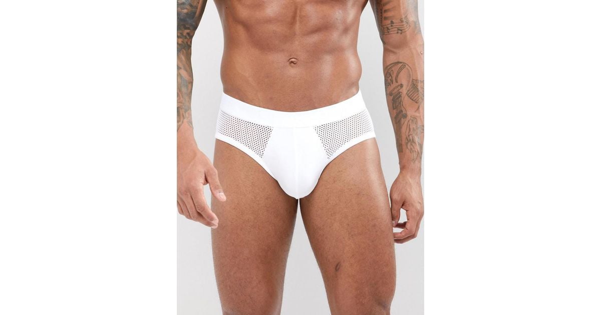 Calvin Klein Body Mesh Briefs in White for Men