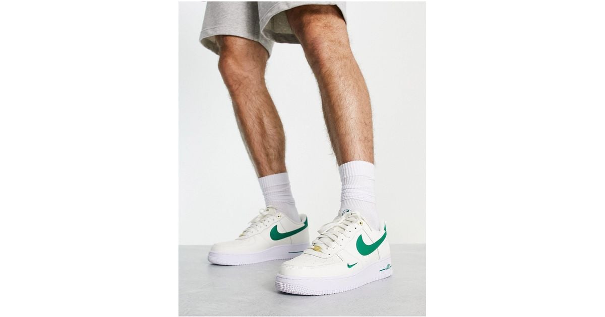 Nike Men's White Air Force 1 '07 Lv8 40th Anniversary Sneakers