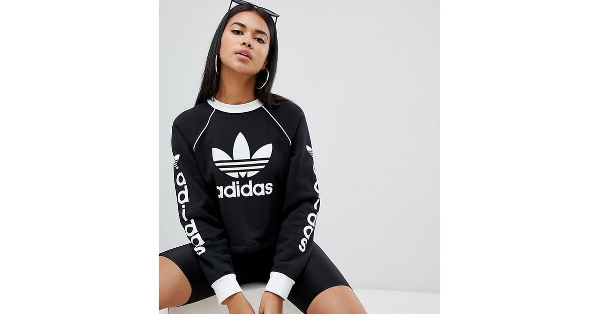 adidas originals arm print sweatshirt