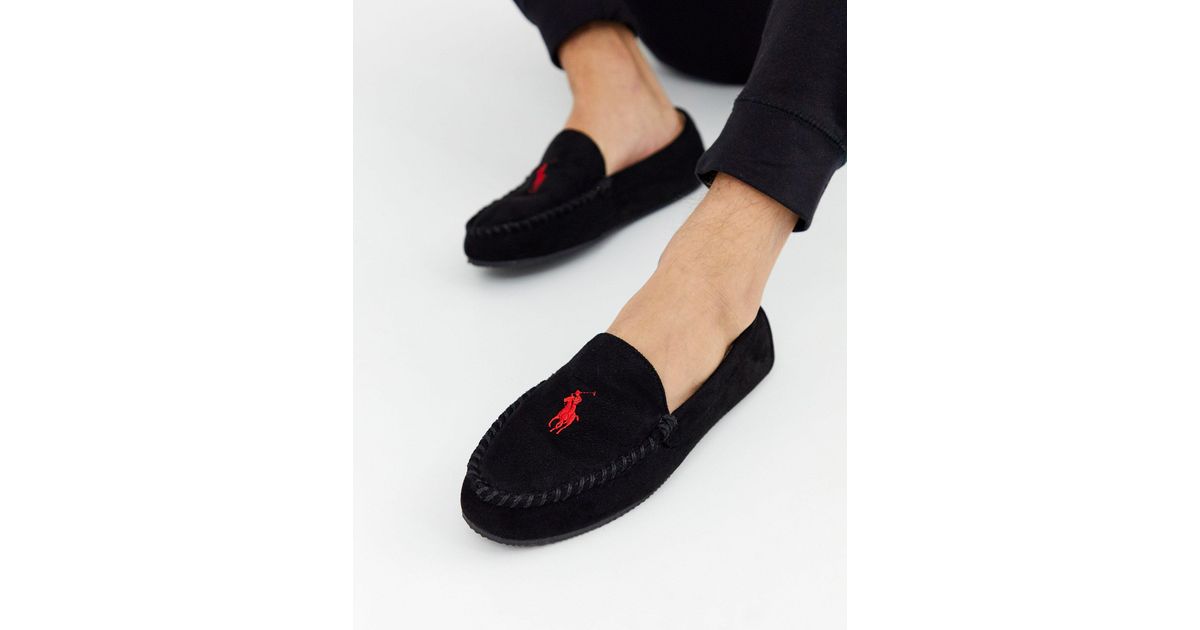 mens moccasin slippers ralph lauren
