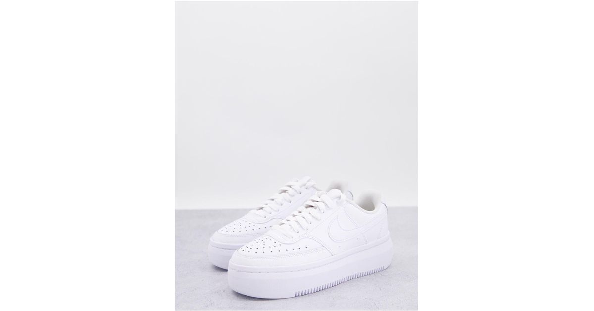 Nike Court Vision Alta Leather Platform Sneakers in White Lyst Nike Court Vision Alta Leather Platform Sneakers in White Lyst