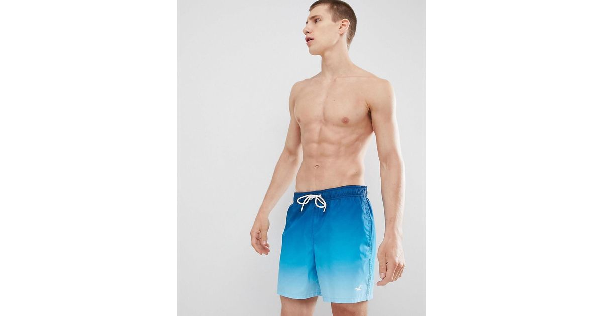 Hollister Magic Print Guard Swim Shorts Lilos Come Out When Wet In Blue