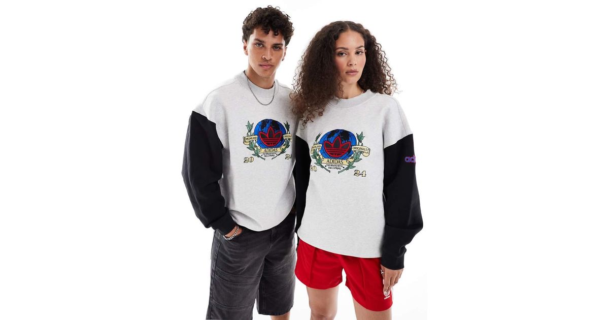 Felpa adidas grigia e blu hot sale
