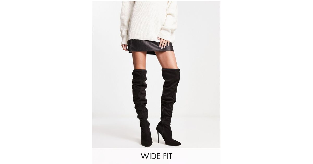 Wide fit best sale stiletto boots
