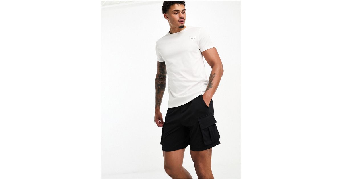 ASOS 4505 Technical Jersey Training Shorts With Cargo Pocket in Black