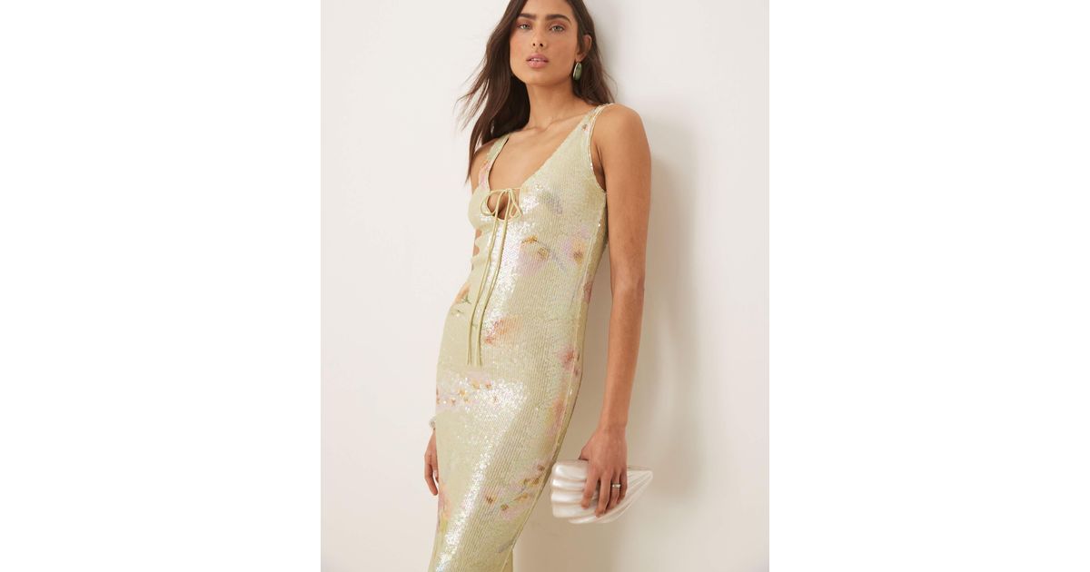 green emerald velvet dress Lotte Embroidered Midi Dress
